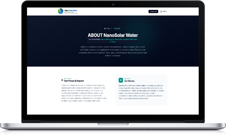 NanoSolar Water Laptop Display